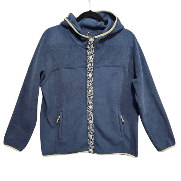 Burton Da Nang Women’s Hearth‎ Fleece Snap Hoodie Size Large  Blue Jacket - Picture 1 of 8